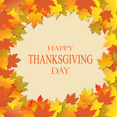 Thanksgiving greeting  Vector illustration.