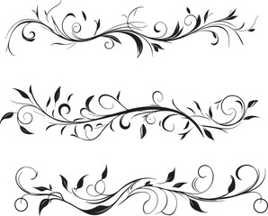 Floral flower outline vector, Flower pattern for embroidery