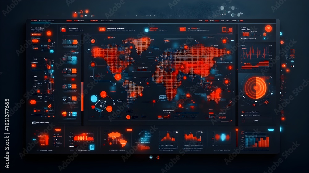 Poster cutting edge ai powered logistics dashboard providing real time visibility and analytics into global