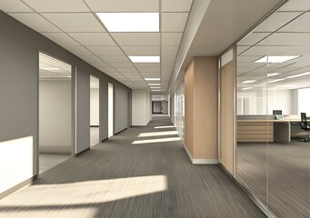 Modern Office Hallway Interior Design