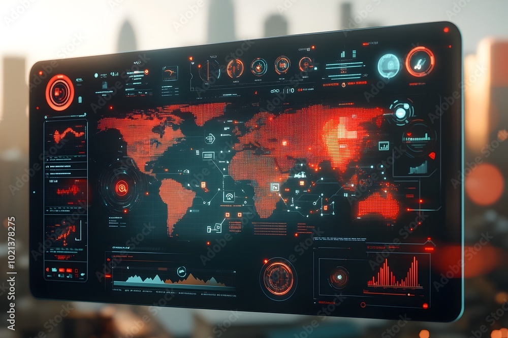 Poster intelligence orchestrates comprehensive digital visualization of global trade routes and container s