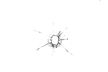 Texture of broken glass on a transparent background