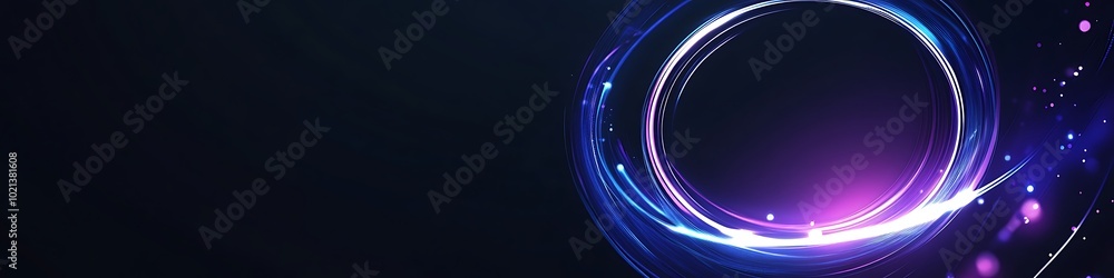 Poster a dynamic, abstract circle pattern with a smooth central area for text