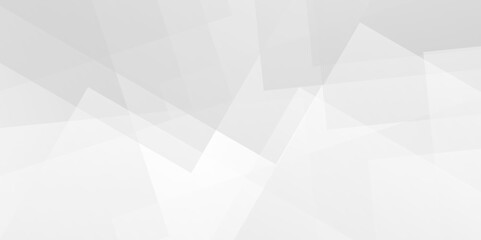 White and gray overlap triangle geometric technology pattern. minimal rectangle randomly arranged white lines transparent background layers overlapping presentation design.