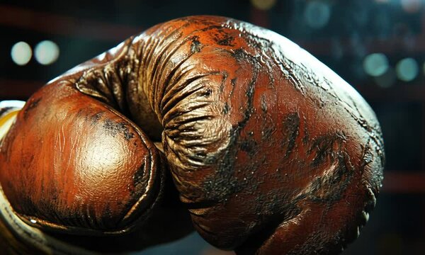 Vintage Boxing Glove Close-up