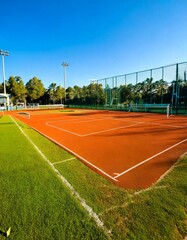 Obraz premium basketball court football field and volleyball court 