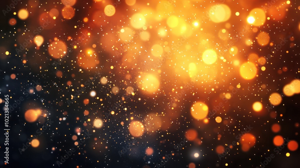 Wall mural abstract christmas bokeh background with sparkling lights