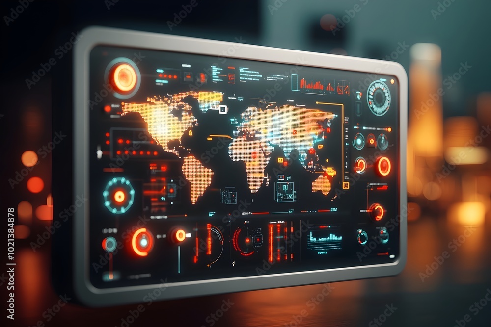 Poster Cutting Edge AI Powered Logistics Management System with Interactive Global Trade Mapping and Real Time Data Visualizations