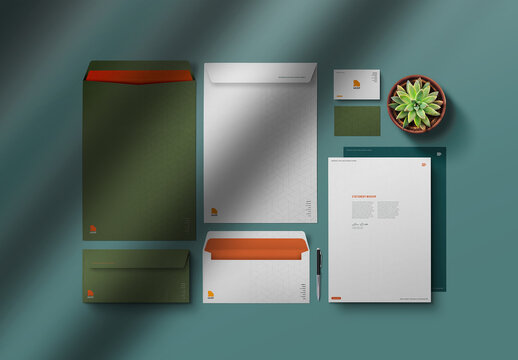Stationery Mockup A4 C4 DL Envelope