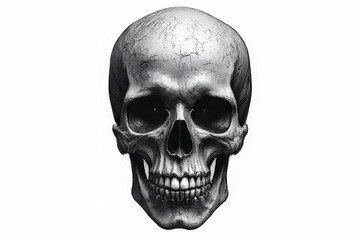 Fototapeta premium image of a human skull on a white background