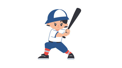 Baseball Player Cartoon Illustration    Sports  Batting  Character Design