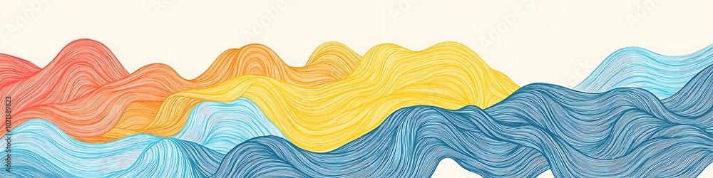 Poster a dynamic, abstract line art pattern with a smooth area for text