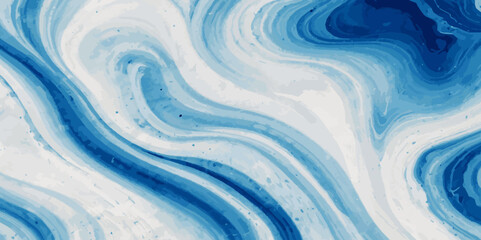 Watercolor surface ocean water wave, seamless blue water ocean wave background. Blue water ocean surfing wave.