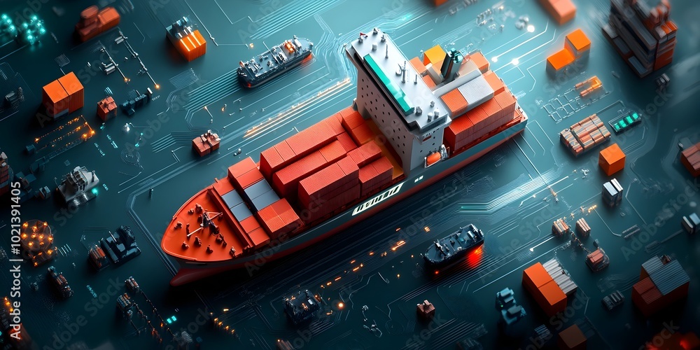 Poster streamlined ai powered logistics platform comprehensive global mapping of export import supply chain