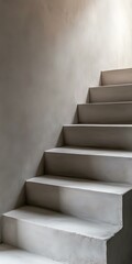 Concrete Staircase Inside Minimalist Building