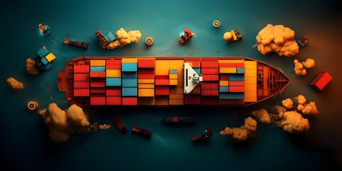 Comprehensive AI driven global logistics platform with advanced mapping of export import supply chains intelligent algorithms tracking container ship routes and cargo flows