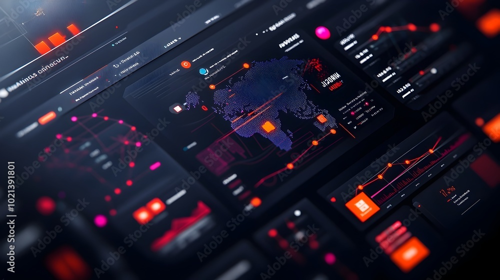 Poster cutting edge ai driven logistics dashboard for visualizing global trade and supply chains in real ti