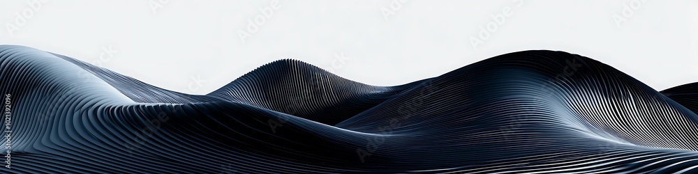 Poster flowing energy captured in vibrant waveforms with a sleek text space