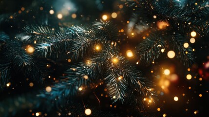 Fototapeta premium christmas tree light