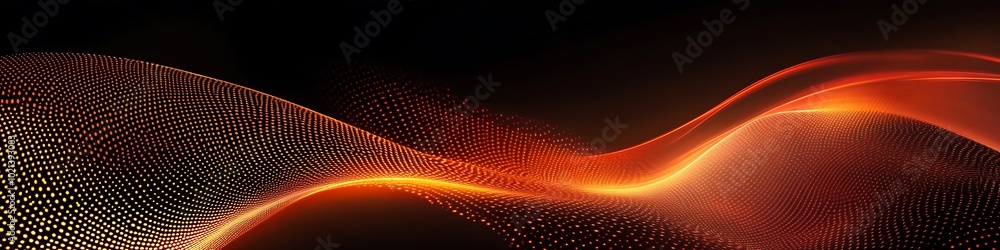 Poster a dynamic, abstract waveform pattern with a smooth area for text