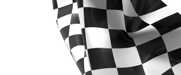 The checkered flag waves signifying the end of the race