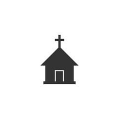 Church flat icon isolated on transparent background