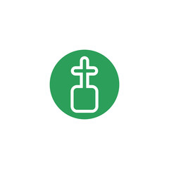 Church with holy cross icon isolated on transparent background