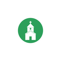 Church building icon isolated on transparent background