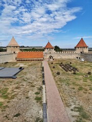 Ottoman Bender Fortress in Transnistria, Moldova. Historical monument. View from the top of the tower.