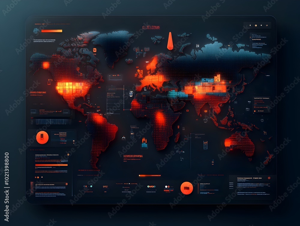 Poster comprehensive global logistics monitoring dashboard featuring real time tracking and visualization o