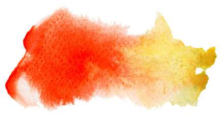 Vibrant watercolor splash blending fiery red and bright yellow hues, creating a warm and energetic atmosphere full of artistic inspiration and creative potential