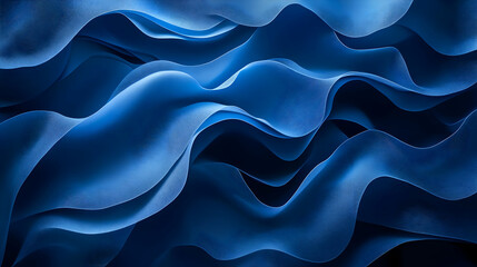 Obraz premium Abstract Blue Wavy Background Illustration