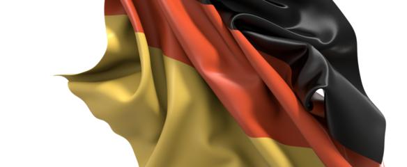 The German flag waving proudly in the wind