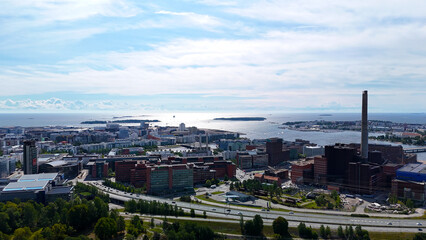 Obraz premium Helsinki Finland city aerial drone view