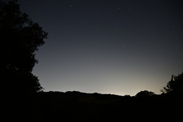 night sky and moon