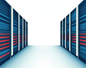 Fototapeta premium Schematic of a virtual machine architecture for deploying software in isolated environments, virtual machines, cloud infrastructure