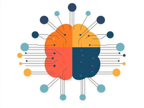 Technical diagram of a neural network architecture for deep learning applications, deep learning, neural network design