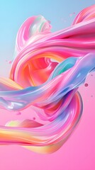 Abstract Colorful Swirls and Waves Background