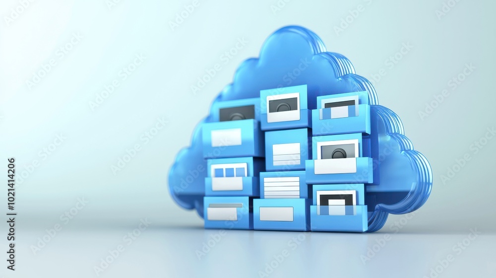 Poster cloud-based video archive visual representation