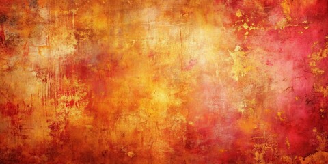 Obraz premium Abstract Golden and Red Textured Background with Distressed and Worn Look