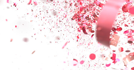 Naklejka premium A pink and white explosion of color