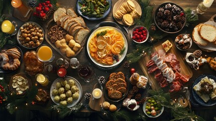Intercontinental Christmas breakfast spread