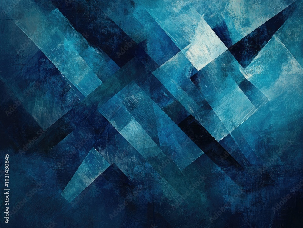 Poster abstract background design featuring blue lines in a painterly style