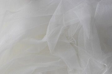 Obraz premium Texture and Background Concept, Close up white Tulle , net, fabric