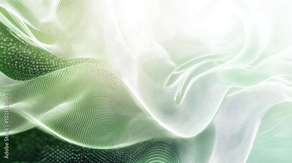 Poster abstract background featuring white and green lines with a fantasy inspired design