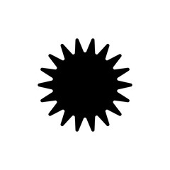 Sunburst icon vector badge tag. Starburst black promo banner design element Empty sale label
