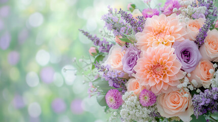 Beautiful Bouquet of Pink, Purple, and White Flowers