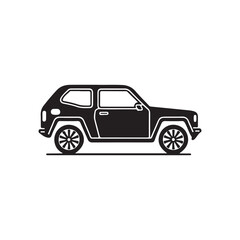 Car  icon silhouette Vector illustration art
