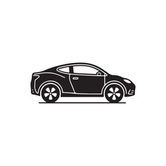 Car  icon silhouette Vector illustration art