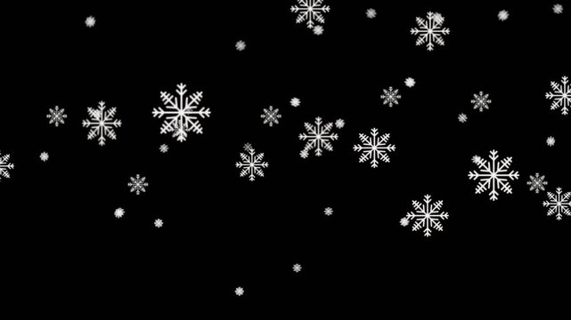 Snowfall or falling snowflakes. The atmosphere of winter holidays, background with snowflakes and snow